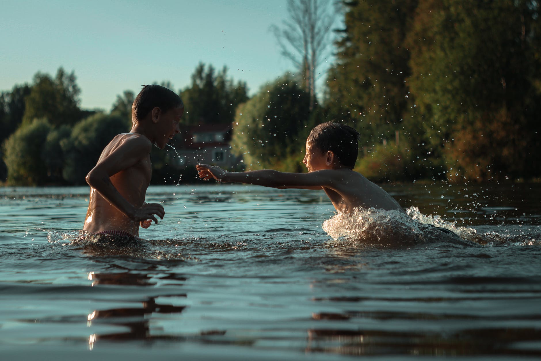 photo of boys playing together