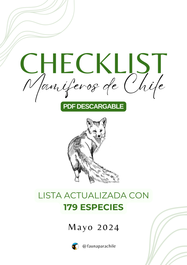 Checklist Mamíferos de Chile (179 especies) - PDF descargable