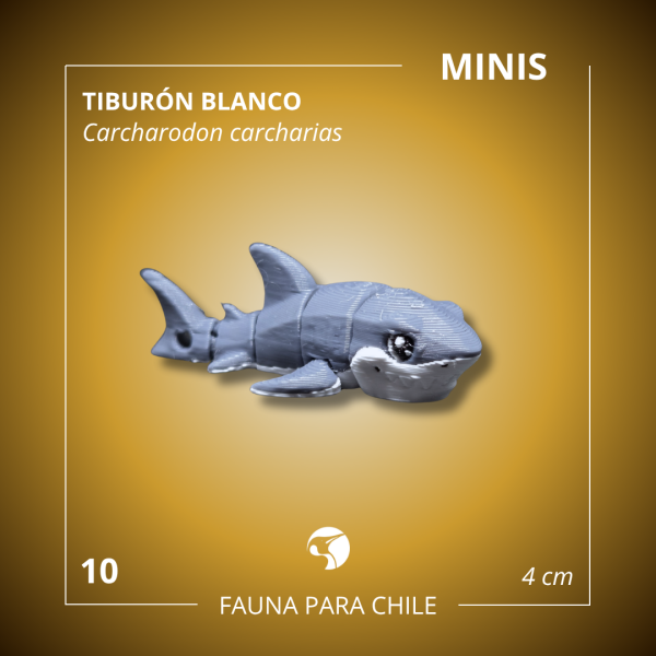 Figuras 3D - Mini Tiburón Blanco