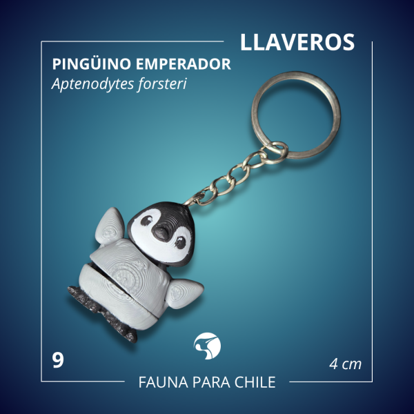 Figuras 3D - Llavero Pingüino Emperador