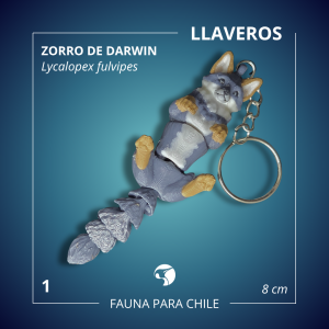 Figuras 3D - Llavero Zorro de Darwin