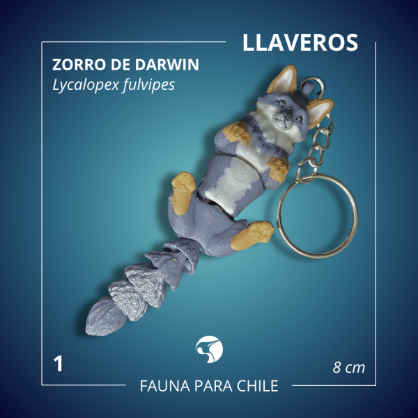 Figuras 3D - Llavero Zorro de Darwin