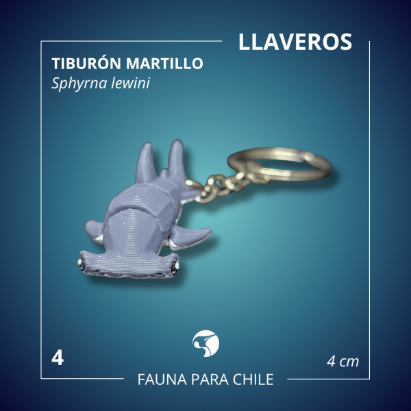 Figuras 3D - Llavero Tiburón Martillo