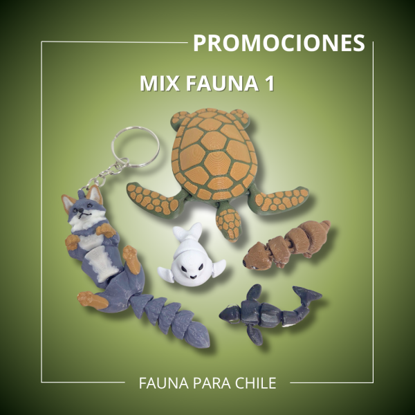 Figuras 3D - Caja Mix Tortuga