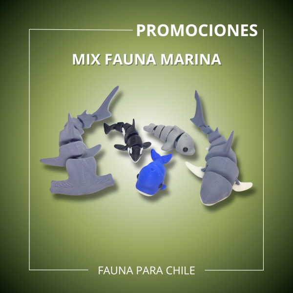Figuras 3D - Mix Fauna Marina