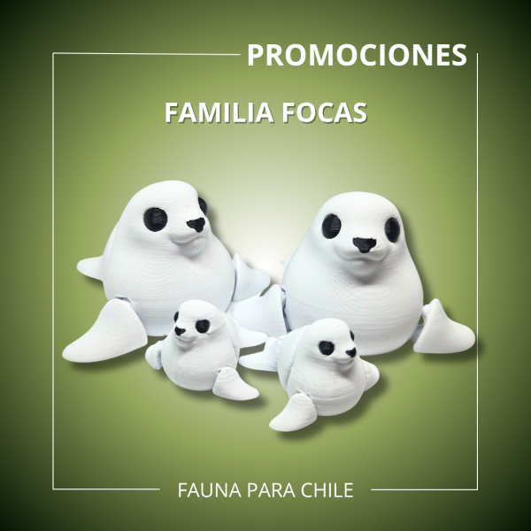 Figuras 3D - Familia Focas