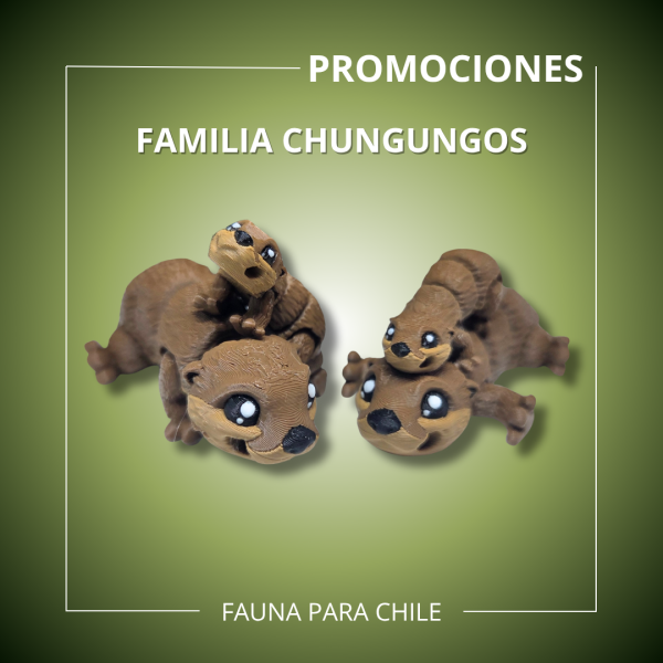 Figuras 3D - Familia Chungungos