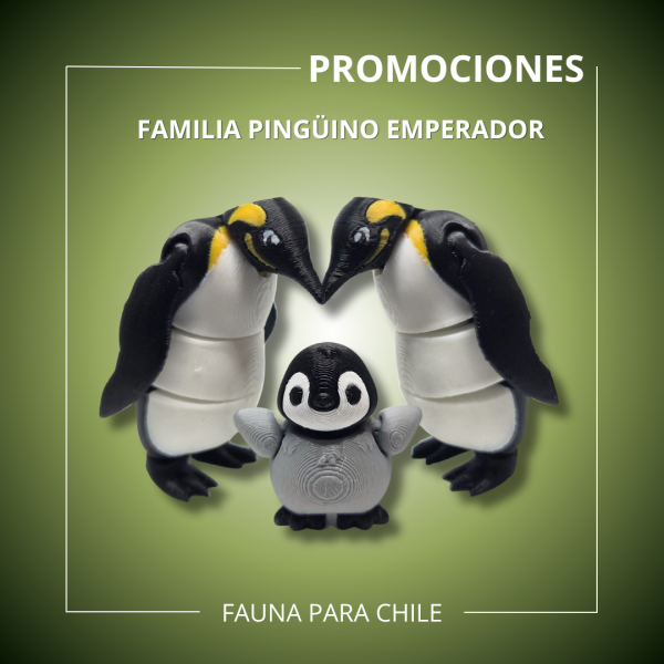 Figuras 3D - Familia Pingüino Emperador